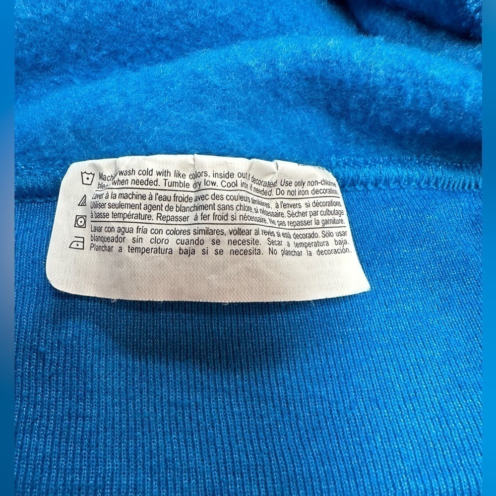 Champion Fleece Hoodie Bright Blue Women’s Size Large - Picture 7 of 10